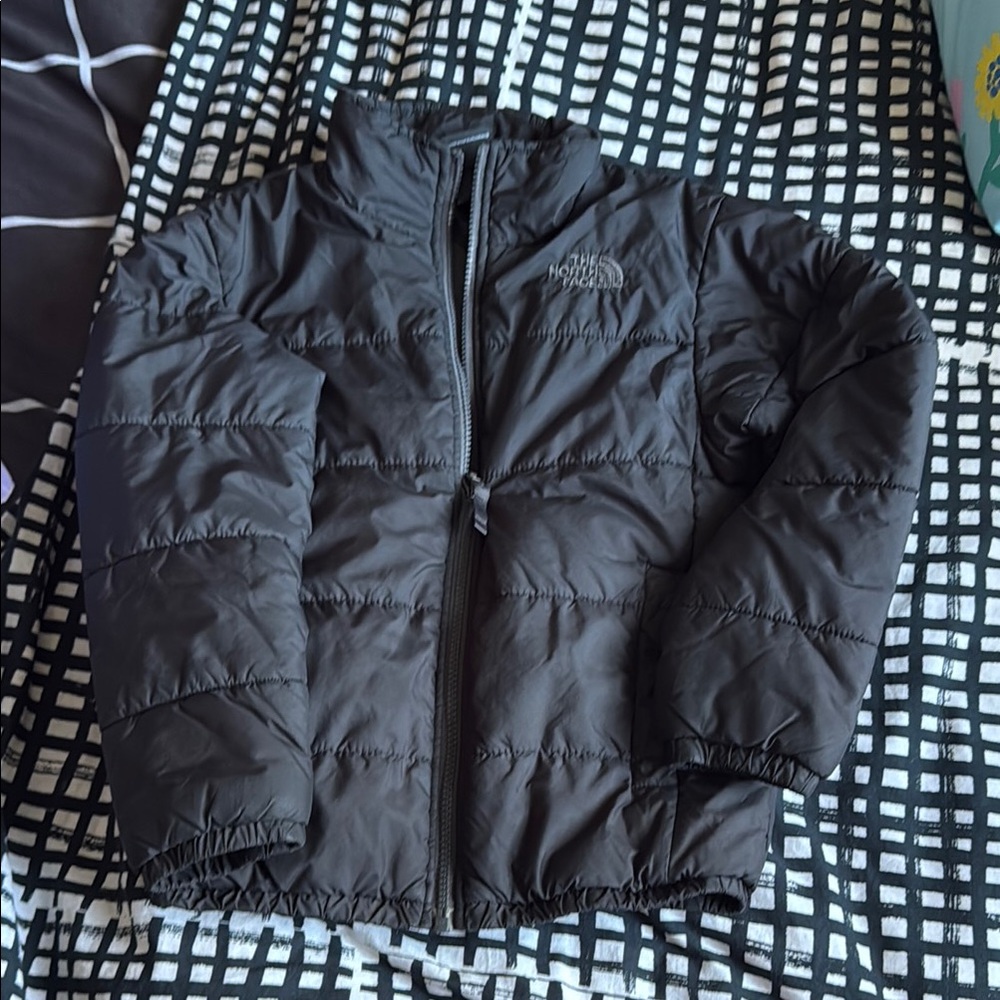 The North Face Kids Charcoal Puffer Jacket